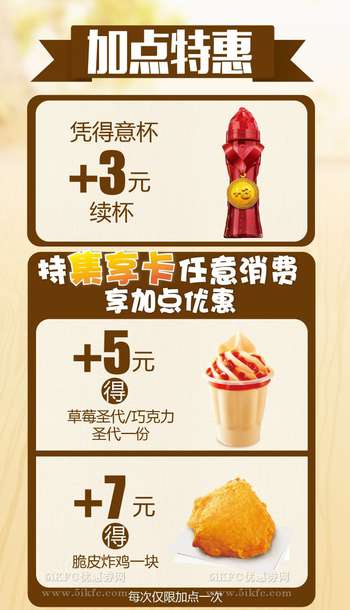 山东德克士优惠加点，集享卡+5元得圣代、+7元得炸鸡