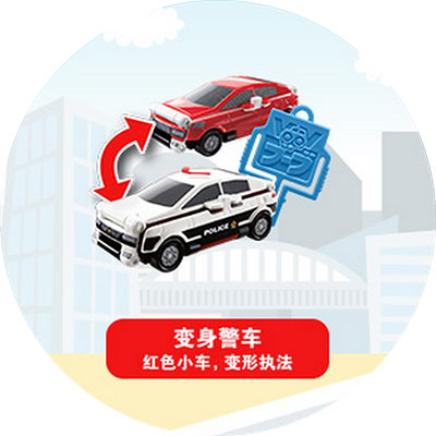 麦当劳玩具：变身警车