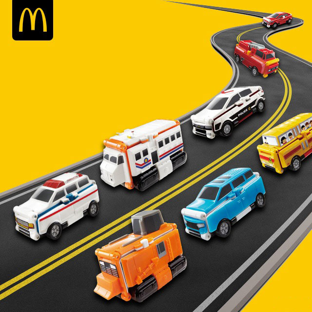 麦当劳开心乐园餐2014年9月免费百变模型车玩具